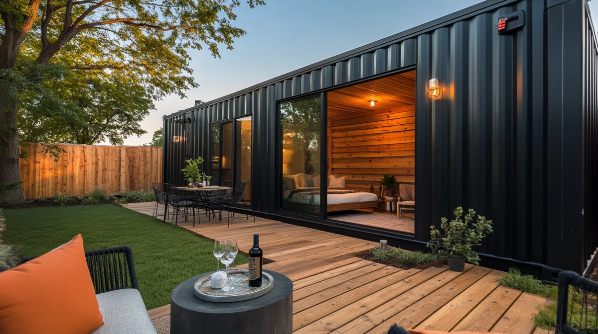 Container home Airbnb marketing