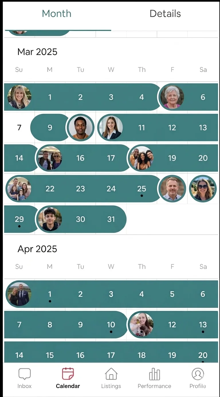 Direct booking website for vacation rentals